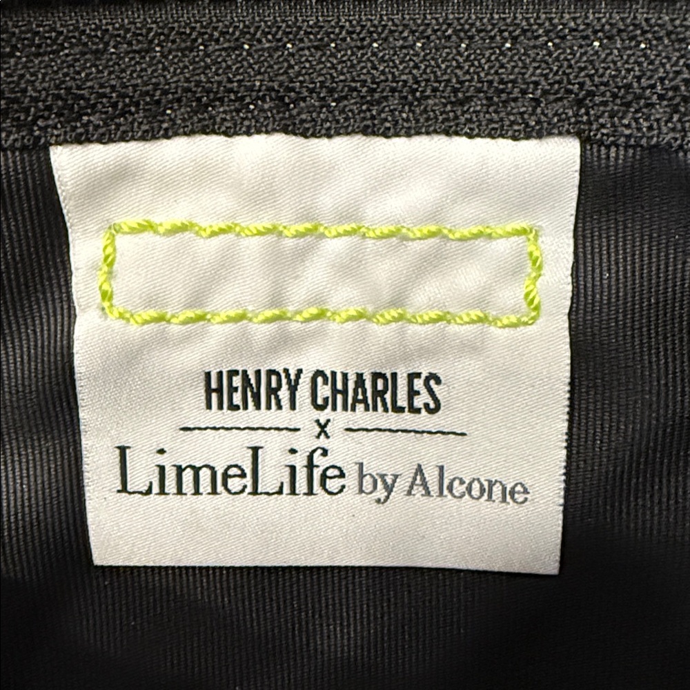 NWOT GET GLOWING Henry Charles Black Cosmetic Pouch with Silver Trim 7x7.5” - Picture 4 of 8